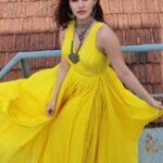 Amyra Dastur Latest Photos In Yellow Dress