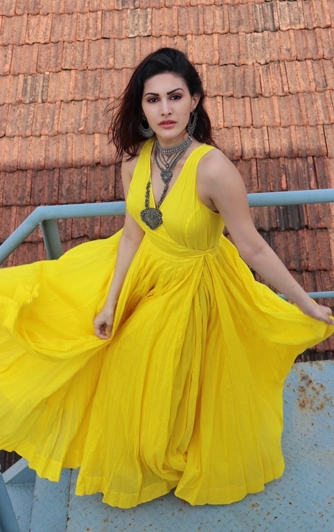 Amyra Dastur Latest Photos In Yellow Dress