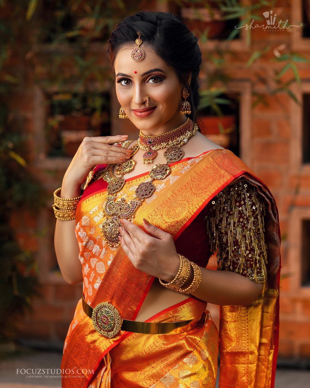 Mounika Devi Hot Photos In Bridal Saree