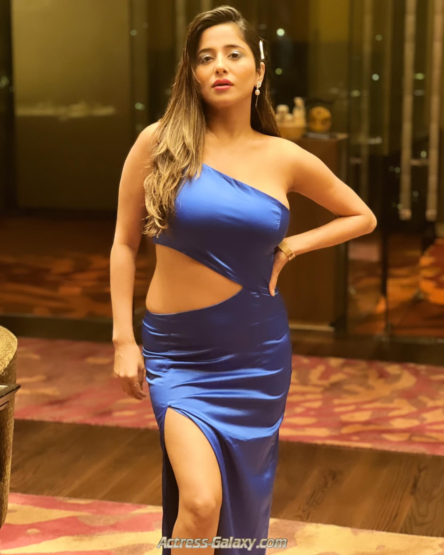 Kate Sharma Hot Photos In Blue Dress