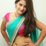 Anusha Parada Hot Photos In Saree Side View